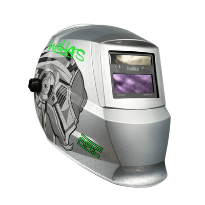 Careta de Soldar Automática SPARTAN 383 Silver Bot Visión Color HD DIN 9–13