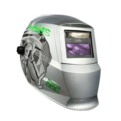 Careta de Soldar Automática SPARTAN 383 Silver Bot Visión Color HD DIN 9–13