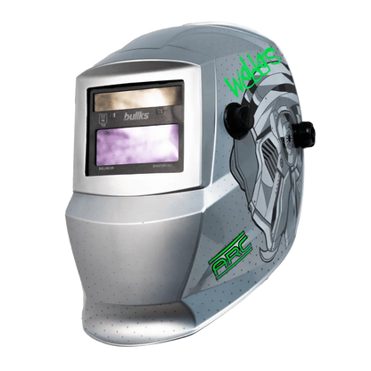 Careta de Soldar Automática SPARTAN 383 Silver Bot Visión Color HD DIN 9–13